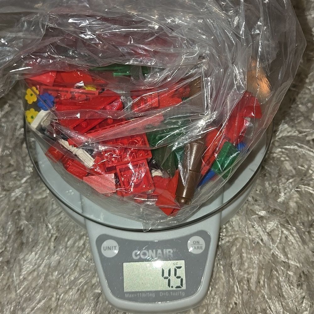 LEGO DUPLO tyco car LOT custom pieces vintage reds as seen colorful bag blocks - Picture 2 of 14